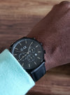 Belmont Black Leather 42MM