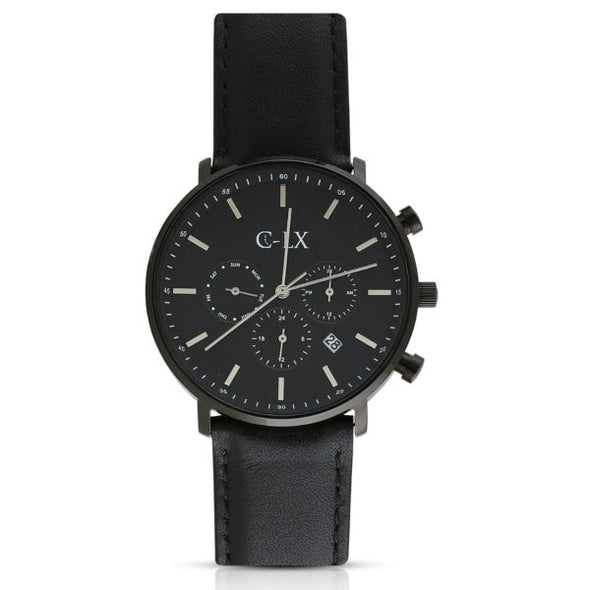 Belmont Black Leather 42MM